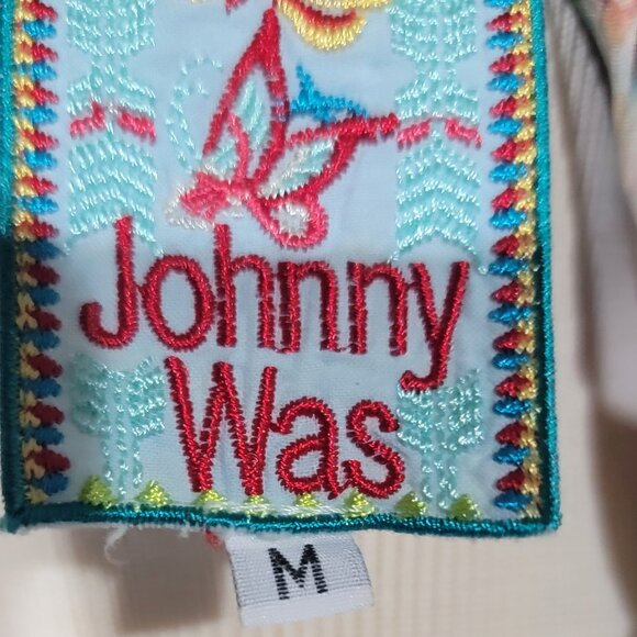 Johnny Was 100% Silk Kimono w/Tie - Picture 3 of 4